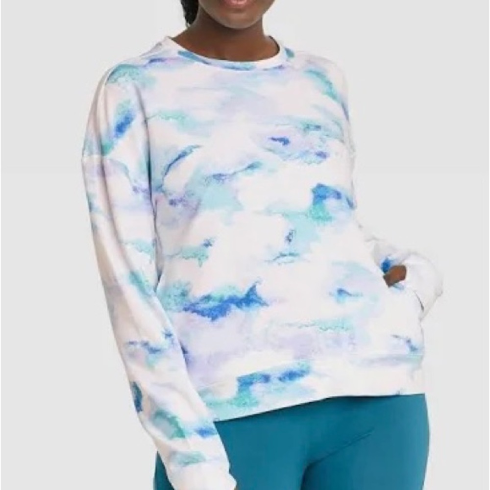 NWT All In Motion Tie Dye French Terry Sweatshirt